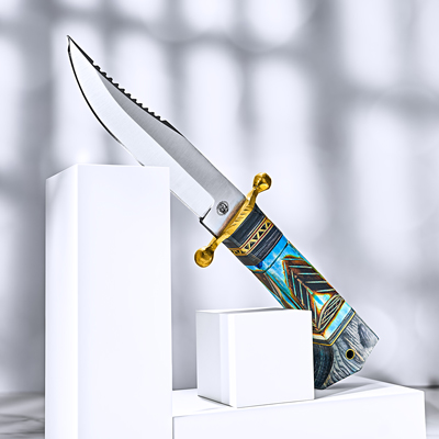 Knife sitting on blocks